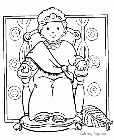 Bible Coloring Pages - Boy King