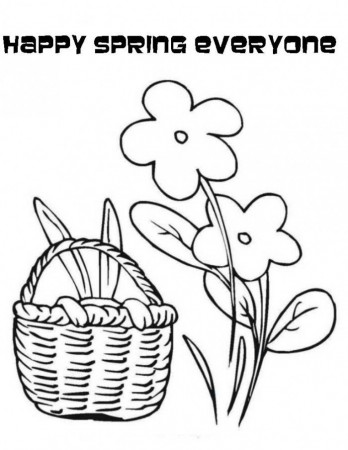 Happy Spring Coloring Pages For Kids - Flower Coloring Pages of 