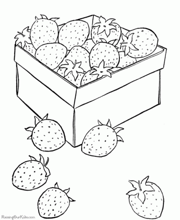 Strawberry coloring pages to print and color 006