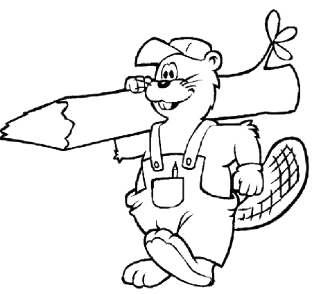Beaver Coloring Pages
