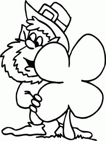 Pig With Four Leaf Clover - Pig Coloring Pages : Coloring Pages 