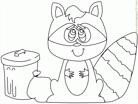Coloring Pages Raccoon'' (Mammals > Raccoon) - free printable 