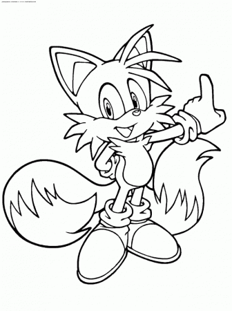 Tails The Fox Coloring Pages Miles Tails Prower JungleKey 187902 