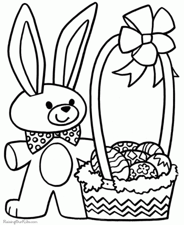 Preschool coloring sheet for Easter - 012