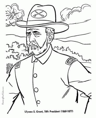 Ulysses S. Grant coloring pages - free and printable!