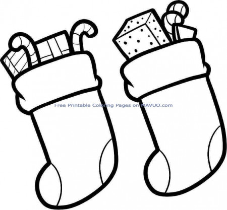 Christmas Stocking Colouring Pages Printable Free For Kids & Boys 