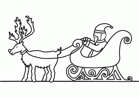 Download Coloring Pages Of Santa Claus And Sleigh Or Print 