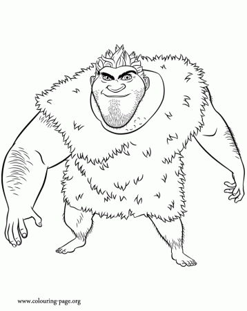 The Croods - Grug coloring page
