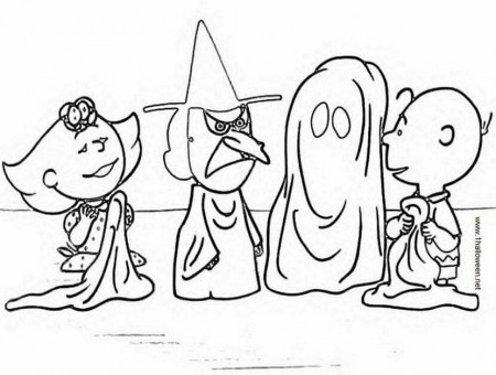 Charlie Brown Coloring Pages For Kids Halloween