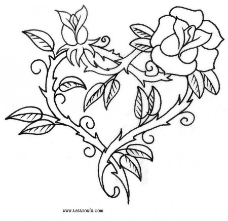 Tattoo Designs Of Flowers Heart Shapes | Tattoomagz.com › Tattoo 