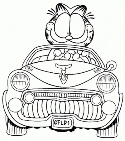 Drawn Heroes | Garfield Coloring pages