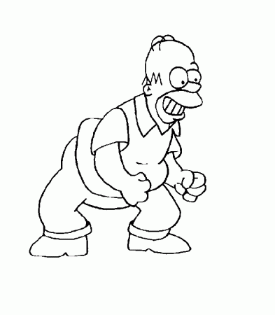 Fat The Simpsons Coloring Pages For kids | Great Coloring Pages