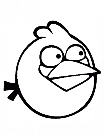 Blue Bird That Look Cute And Attractive Coloring Page - Angry Bird 