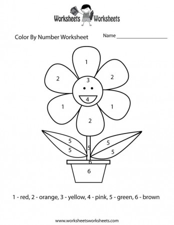 Easy Color By Number Worksheet Printable | Color by number