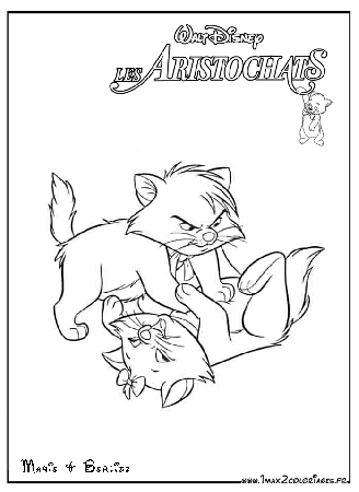 Coloriages Les Aristochats - coloring page The Aristocats - Marie 