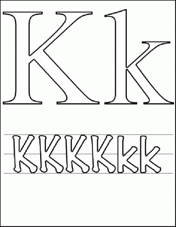 Alphabet Letter Coloring Pages K | Free Printable Coloring Pages 