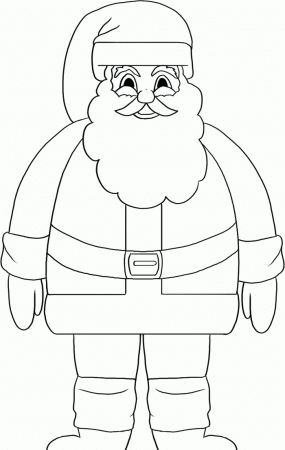 Santa Claus Stands Very Upright Coloring Pages - Christmas 