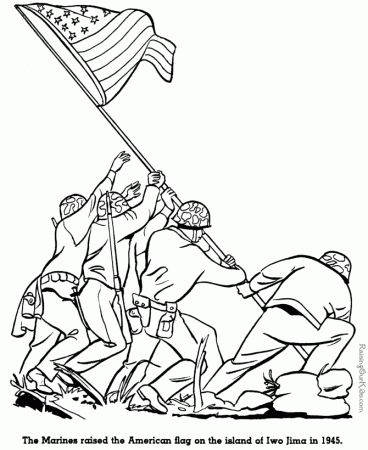 Iwo Jima history military coloring pages for kid 109