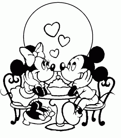 Christmas Disney Coloring Pages – Donal Duck and Micky Mouse 