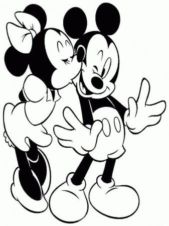 Free Cartoon Disney Mickey Mouse Colouring Pages For Preschool #