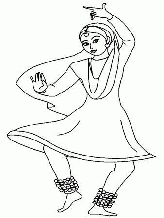 India Kathak Countries Coloring Pages & Coloring Book