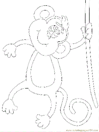 For Monkey Coloring Page For Kids