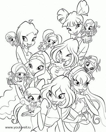 winx pixies Colouring Pages (page 3)