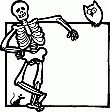 Halloween Skeleton Coloring Pages For Kids