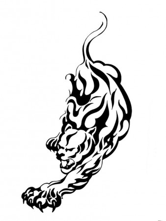 Lion or Leopard stencil | Stencil Designs