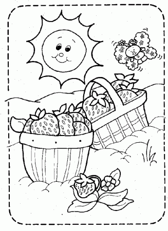 Strawberry Coloring Pages for Kids