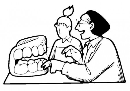 Coloring page dentist - img 10973.