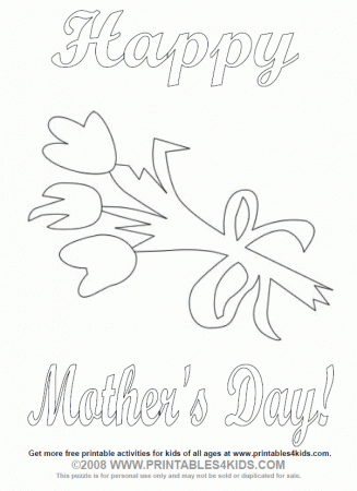 Mothers Day Coloring Page : Printables for Kids – free word search 