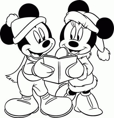 Disney's Christmas Drawings: Minnie and Mickey Christmas Coloring 