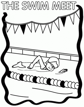 Coloring & Activity Pages: "The Swim Meet" Coloring Page