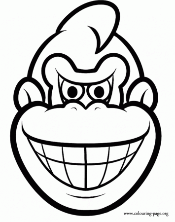 Donkey Kong - Donkey Kong's face coloring page