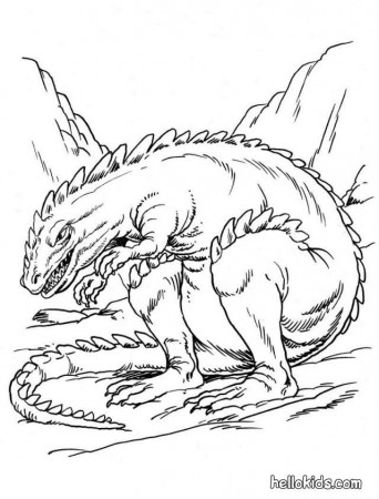Allosaurus, Ankylosaurus coloring pages - Scary Ankylosaurus