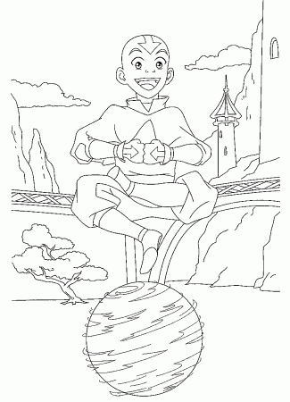 avatar aang Colouring Pages (page 2)