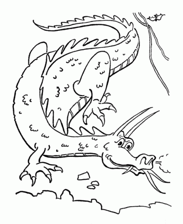 medevil dragon Colouring Pages