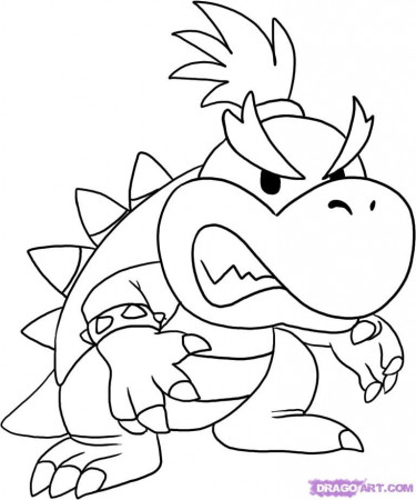 How to Draw Baby Bowser, Step by Step, Video Game Characters, Pop 