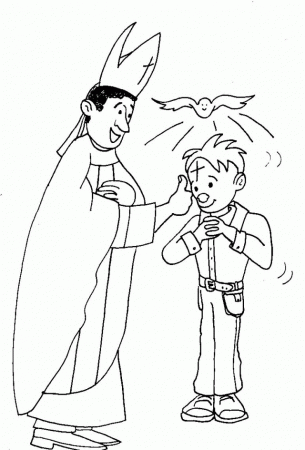 Sacrament Of Confirmation Coloring Page Sacrament Of Confirmation 