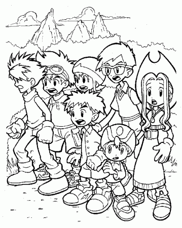 Digimon Adventure 1 Coloring Pages | 101ColoringPages.