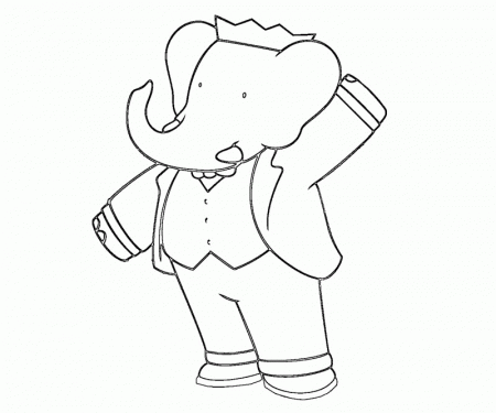 4 Babar Coloring Page
