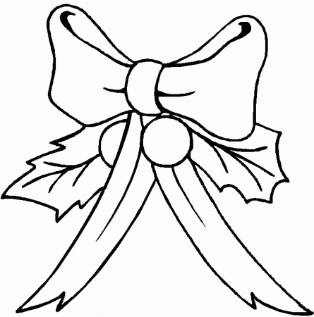 christmas bow Colouring Pages