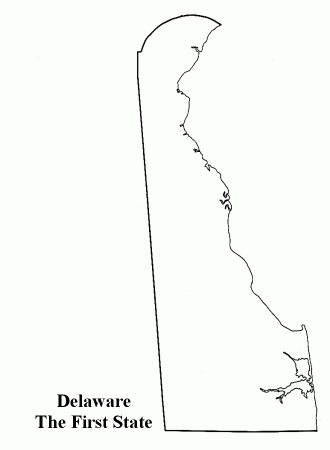 Delaware Outline Maps and Map Links