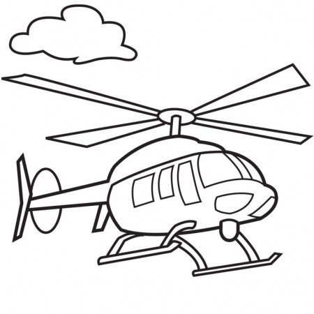 Nice And Colorful Helicopter Coloring Pages For Kids