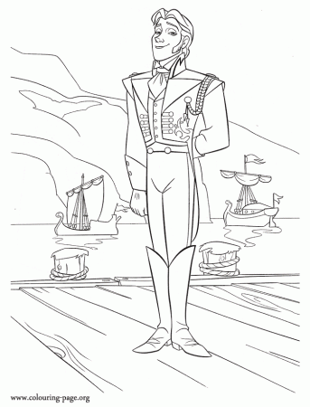 Frozen - Hans, a prince from the Southern Isles coloring page