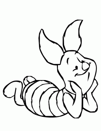 Coloring Pages: piglet laying down coloring page piglet laying 