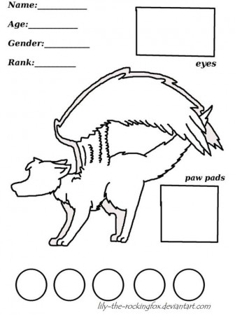 Educational Winged Wolf Template By Lily The Rockingfox Drvi 