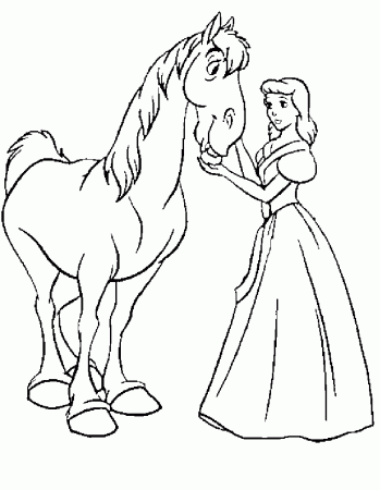 Download Disney Princess And Horse Coloring Page Or Print Disney 