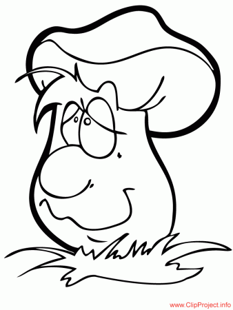 Mushroom Coloring Pages Clip Art